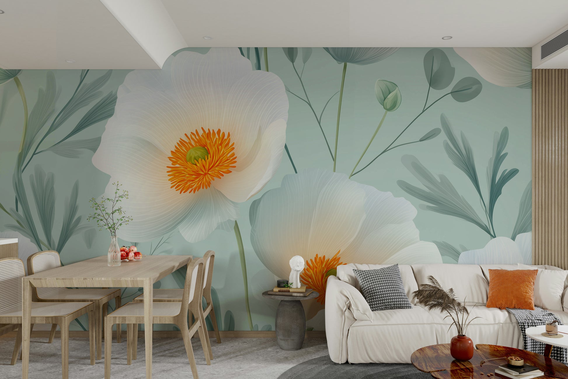 The mural covers a significant wall area.
