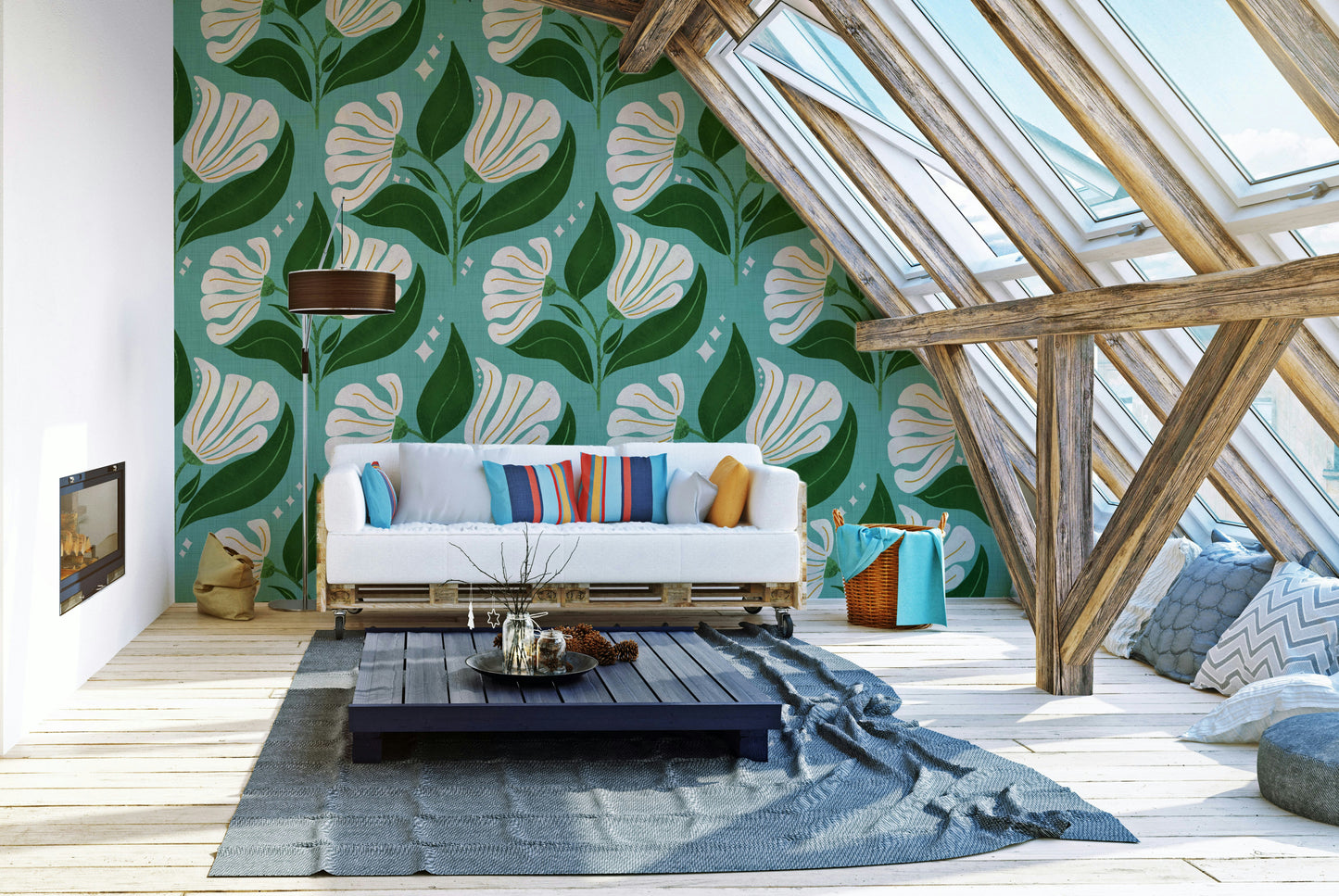 Suitable for a retro-themed, bohemian, or eclectic interior.
