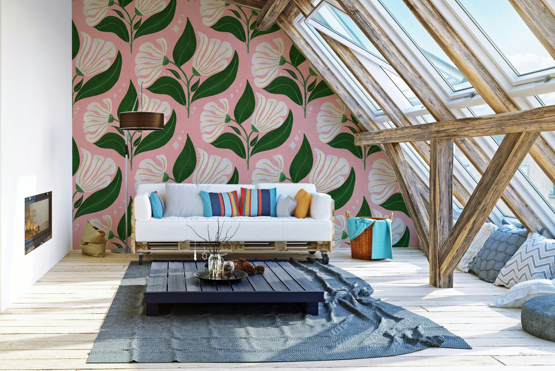 Suitable for a retro-themed, bohemian, or eclectic interior.
