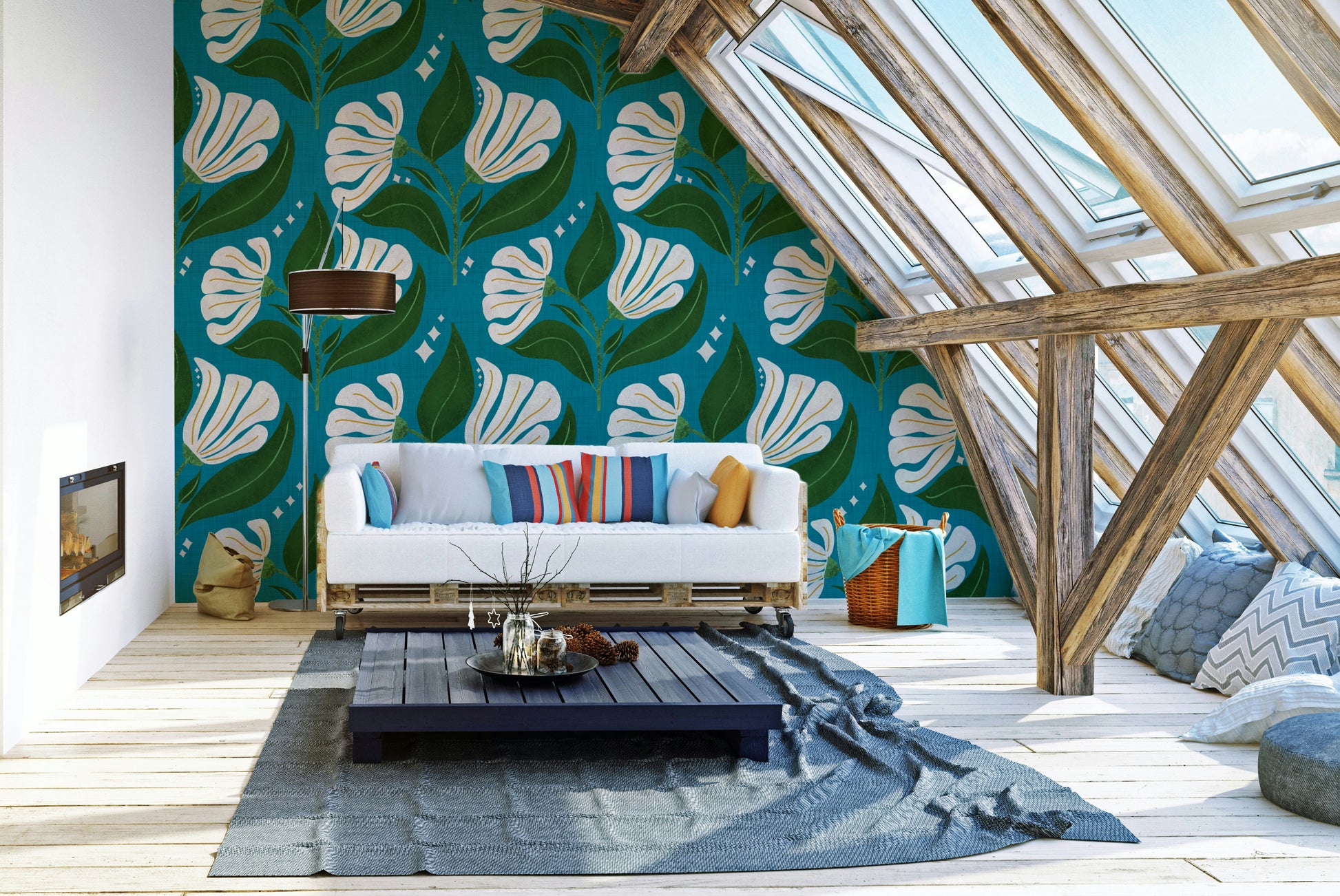 The texture appears smooth and graphic, like a vintage print.
