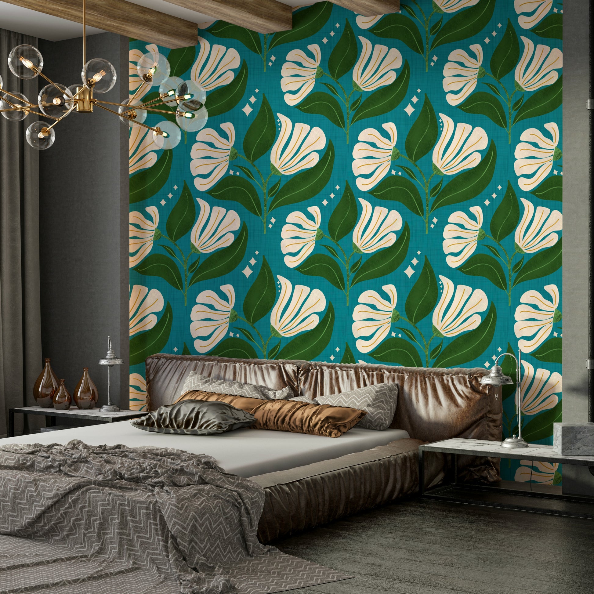 Captures the essence of the groovy, floral-powered 70s.
