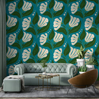 The design has a distinct 1970s or "mod" aesthetic.
