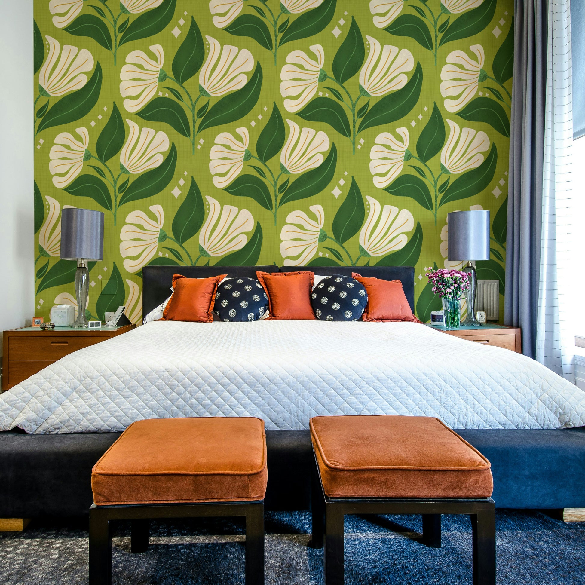 The texture appears smooth and graphic, like a vintage print.
