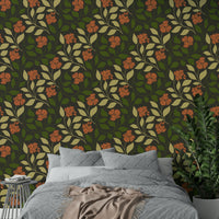 A captivating and elegant floral wallpaper pattern.
