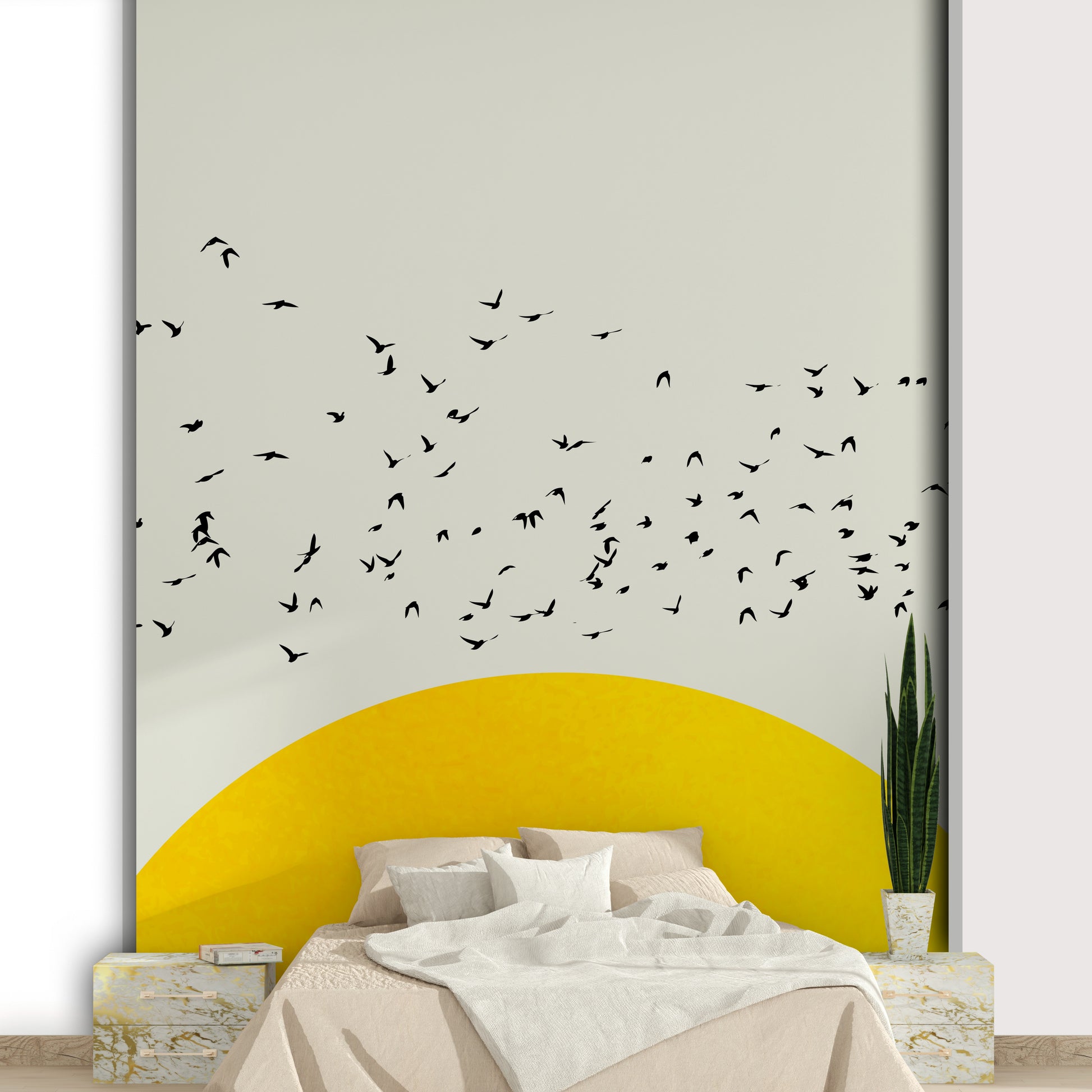 A dynamic and inspiring wall mural.
