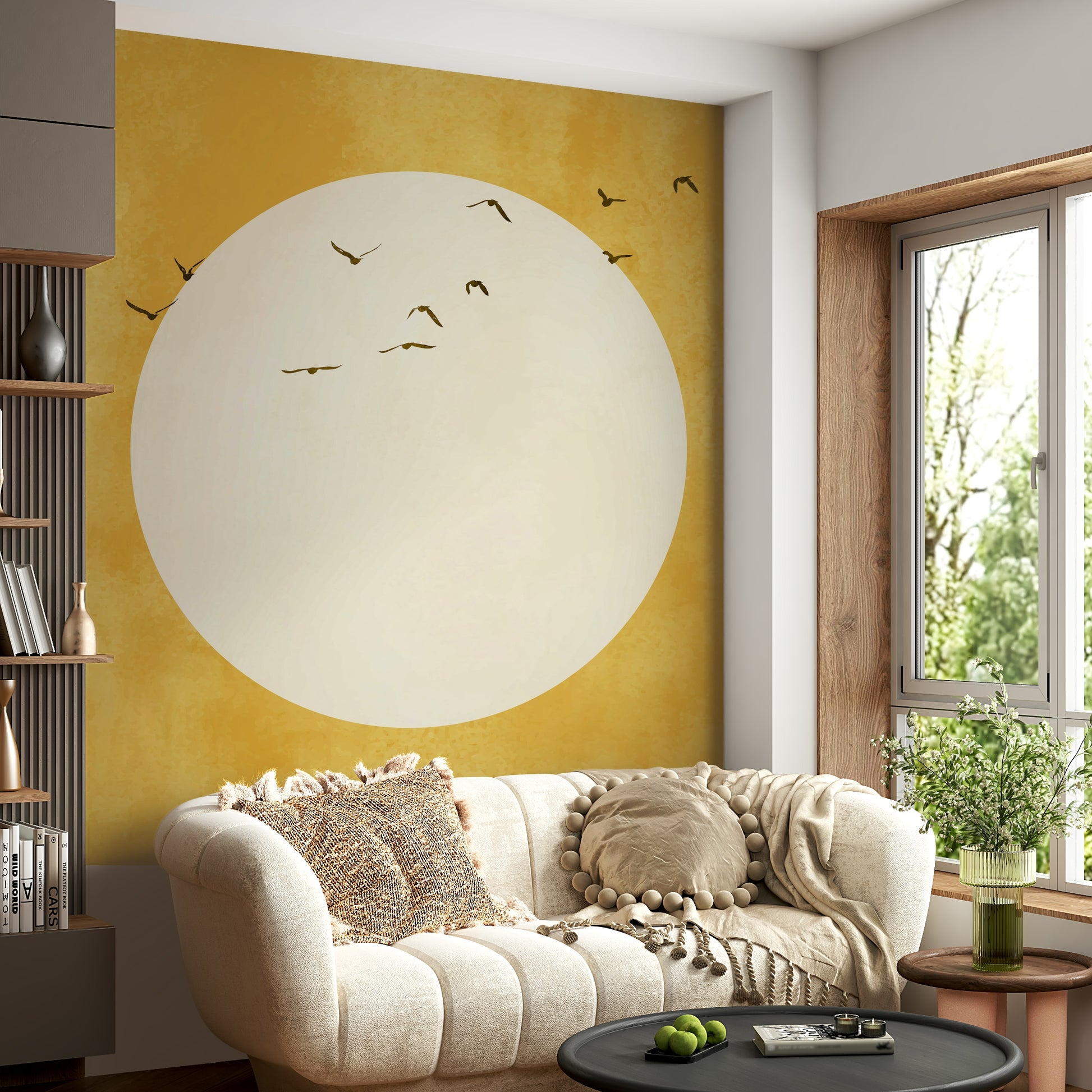 There's a strong sense of joy, optimism, and serene warmth.
