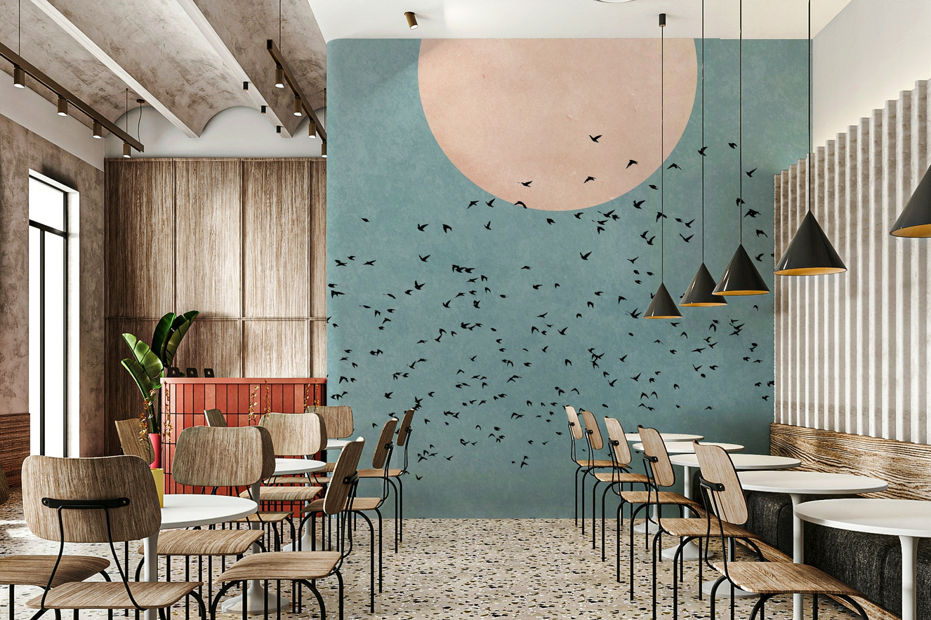 A whimsical and inspiring wall mural.
