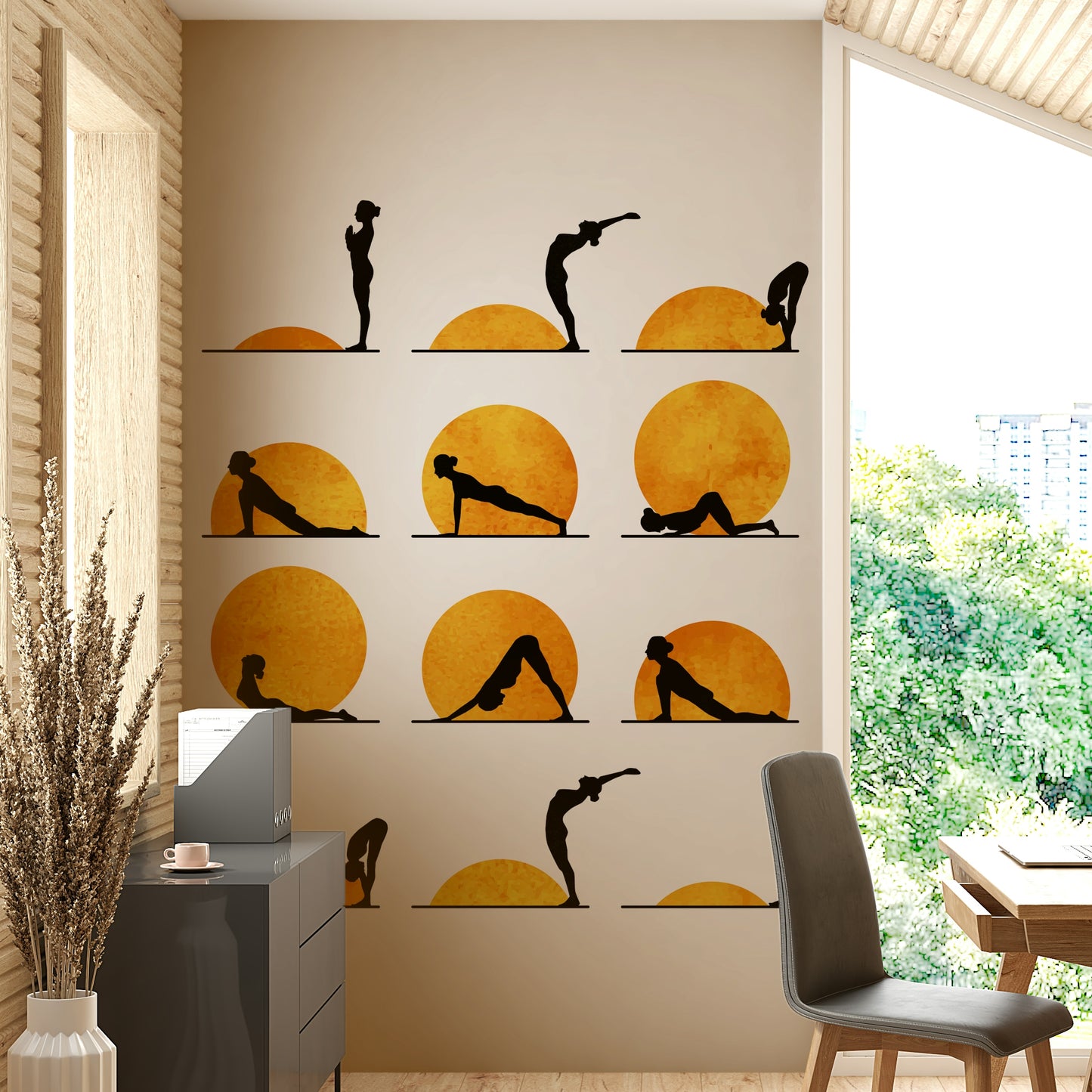 The style is elegant and minimalist, conveying a sense of peace and balance.
