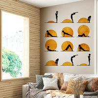 The design blends elements of nature, yoga, and modern art.
