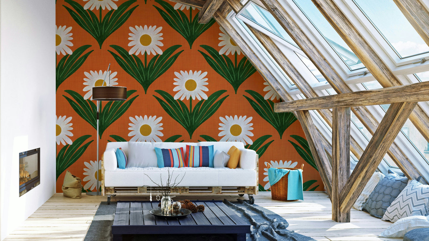 The design has a distinct 1970s or "mod" aesthetic.
