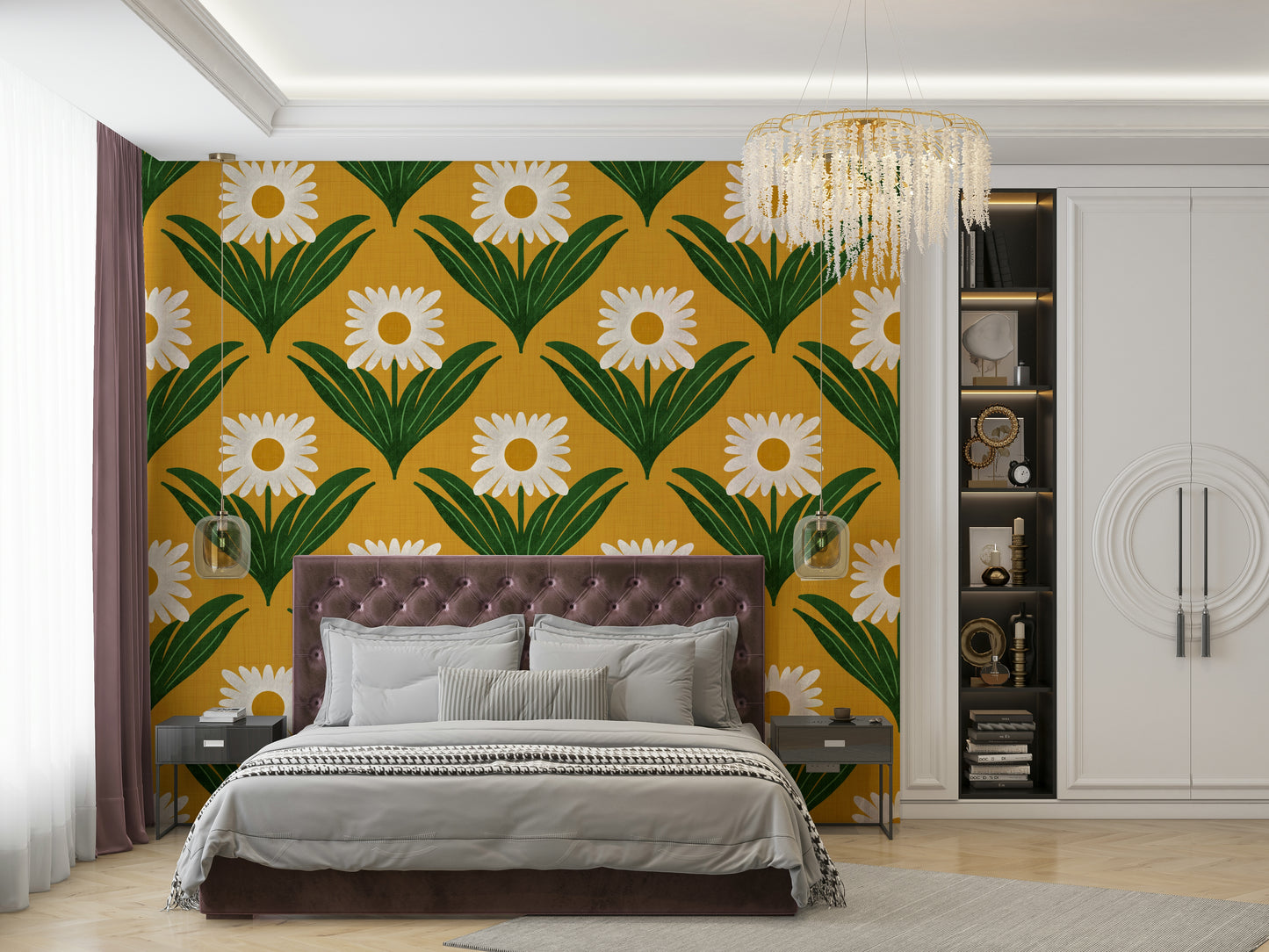 The texture appears smooth and graphic, like a vintage print.
