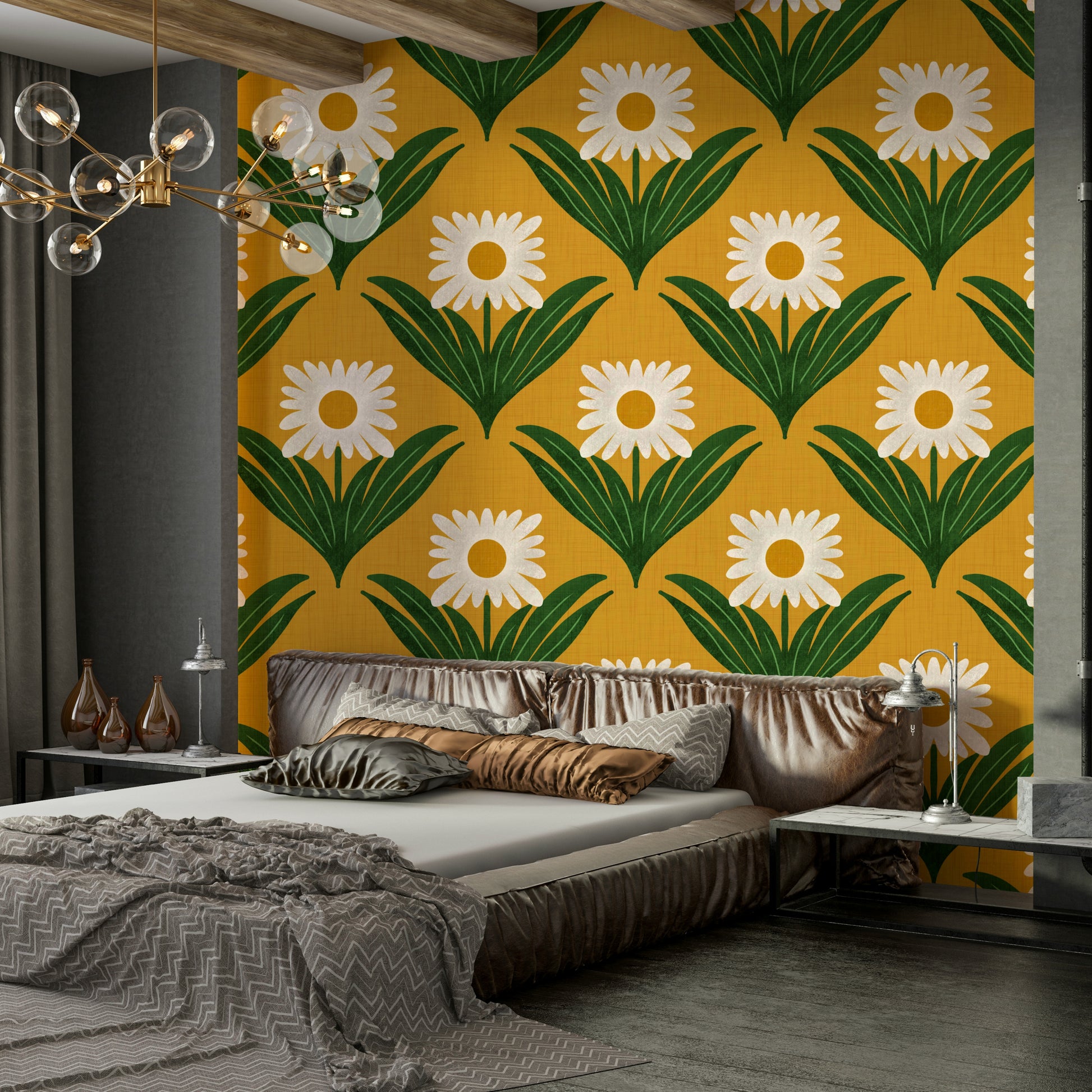 Captures the essence of the groovy, floral-powered 70s.
