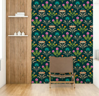 Captures the essence of classic 20th-century design with a cheerful twist.
