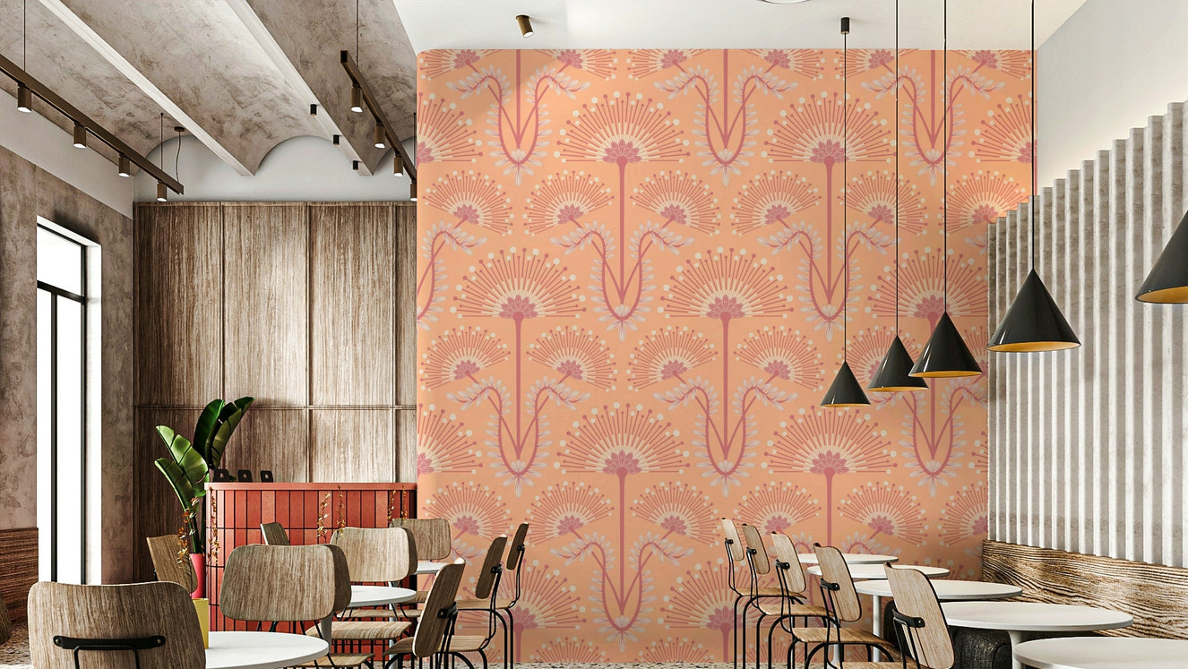 Botanical elements are intertwined in the design.
