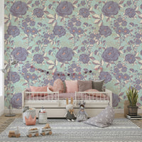 Pattern with a mix of muted green, yellow, and brown colors.

