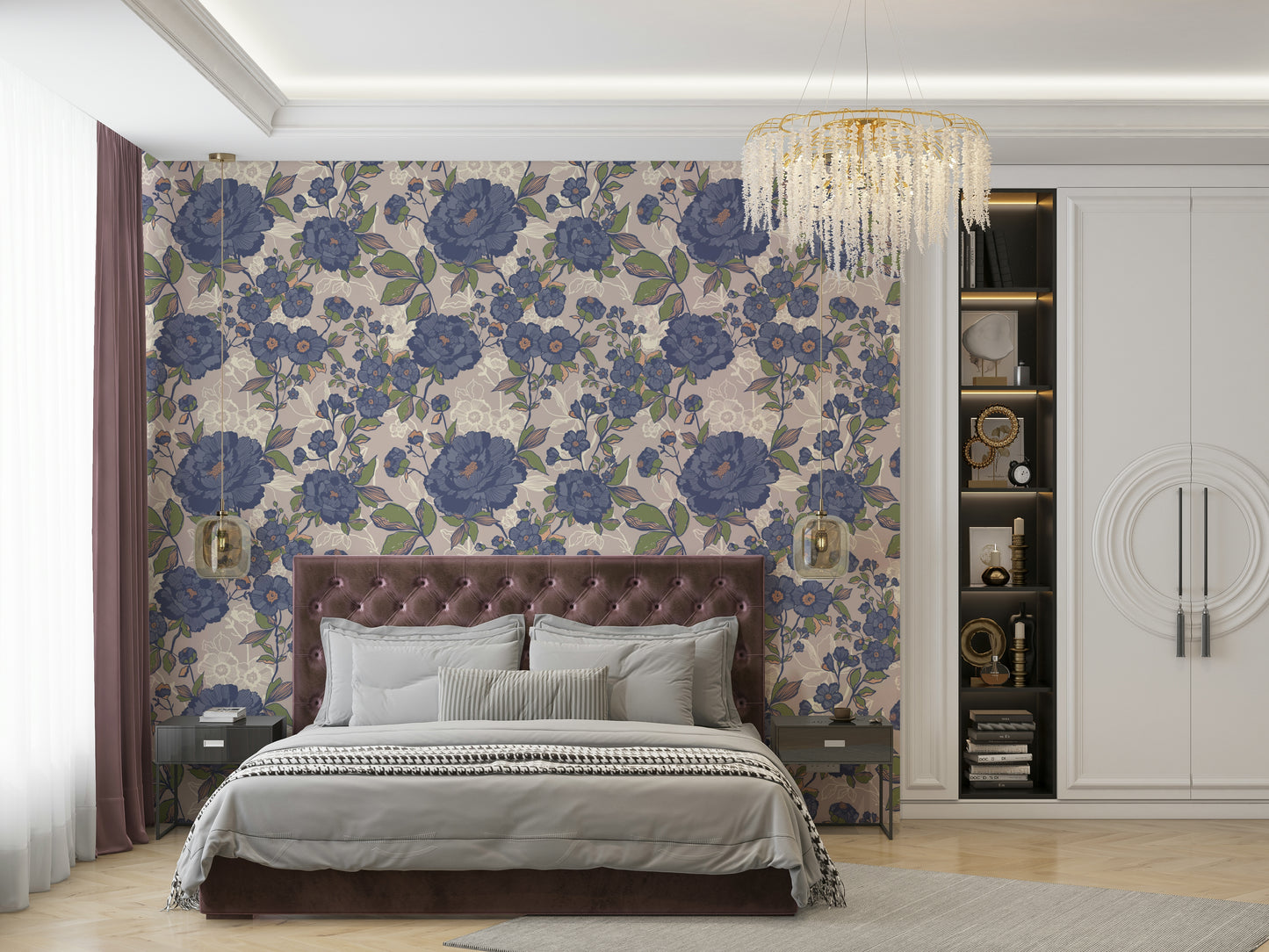 Pattern with a warm color palette.

