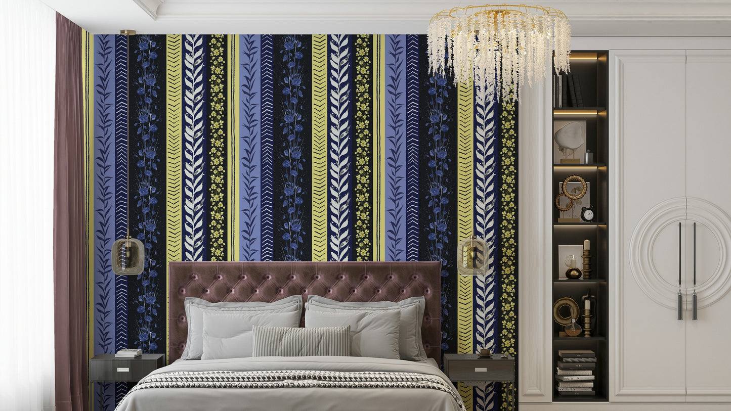 Pattern with a graphic and artistic feel.

