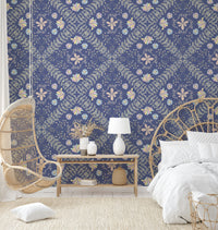 intricate and elegant deep blue pattern

