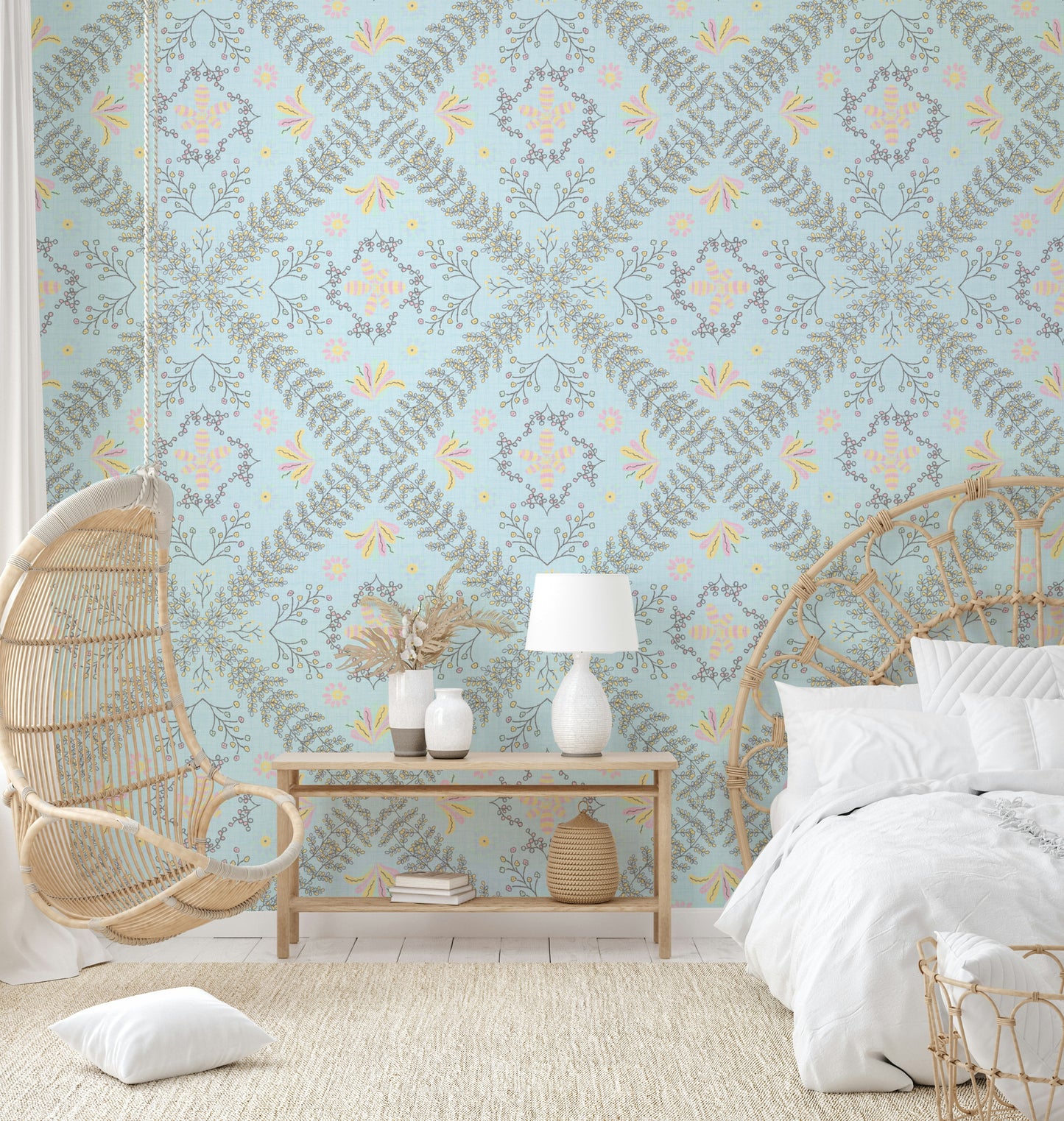 intricate and elegant blue pattern

