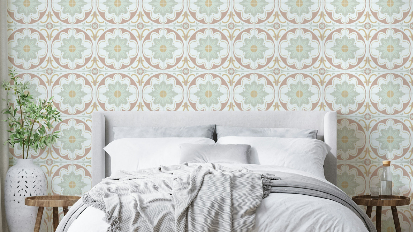 old-world charm wallpaper in powder


