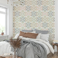 textured cement tile wallcovering

