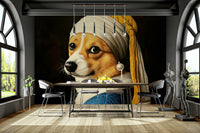 vermeer adaptation with a corgi

