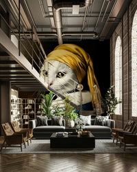 artistic and humorous portrait mural

