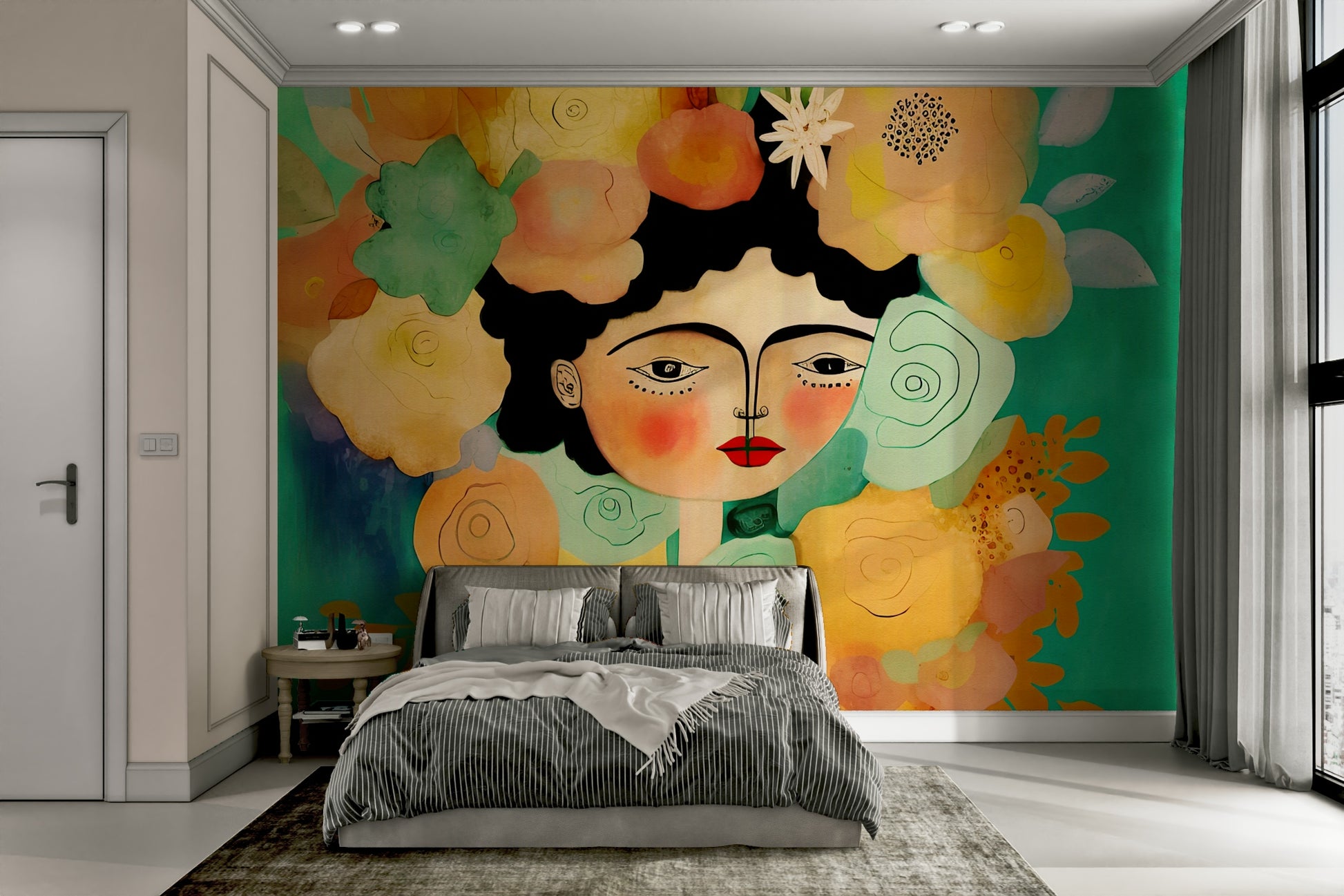 bohemian-themed wall decor

