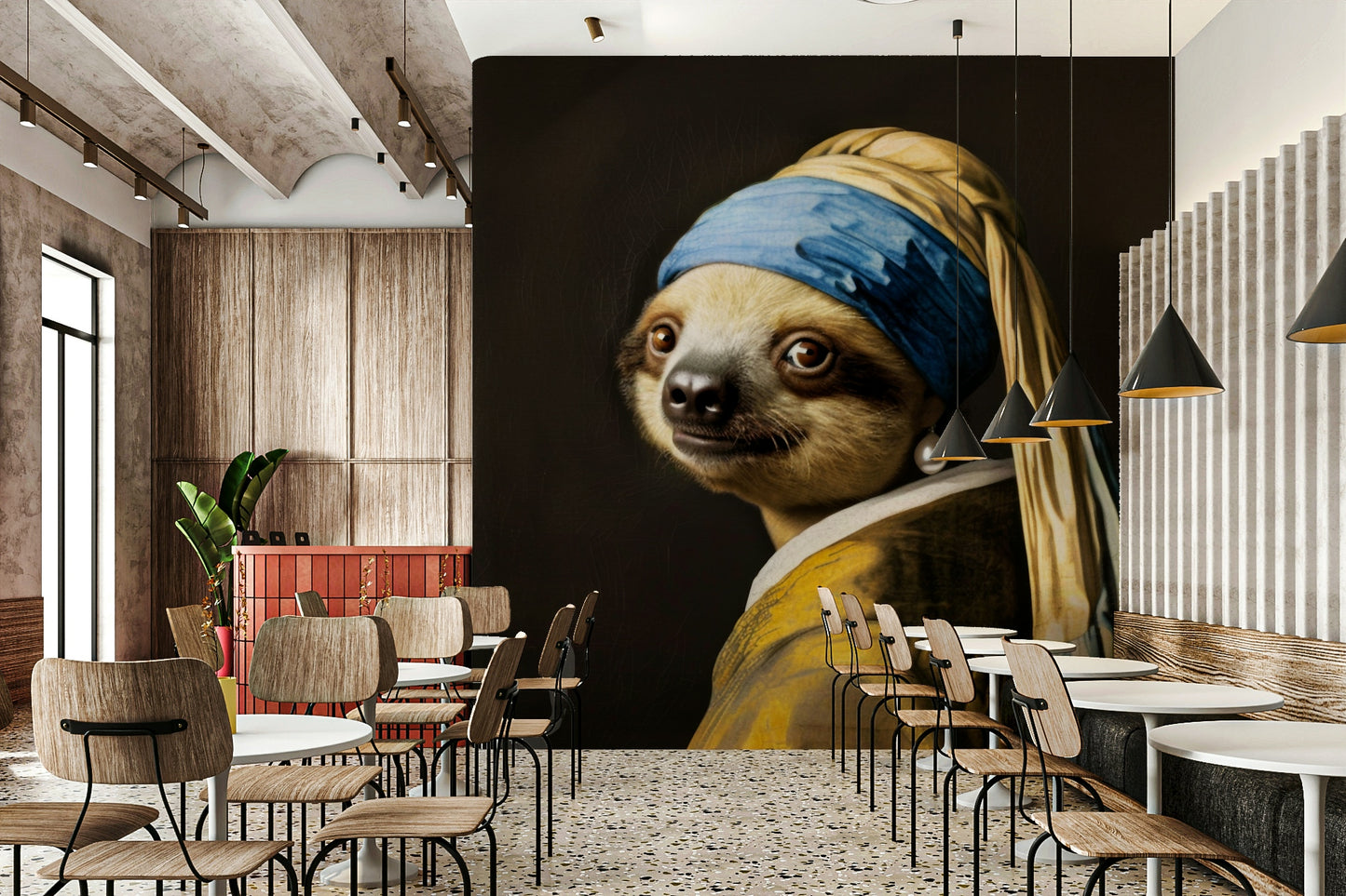 Vermeer adaptation with a sloth

