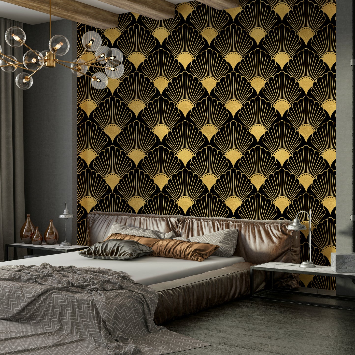 art deco wallpaper for a dining room

