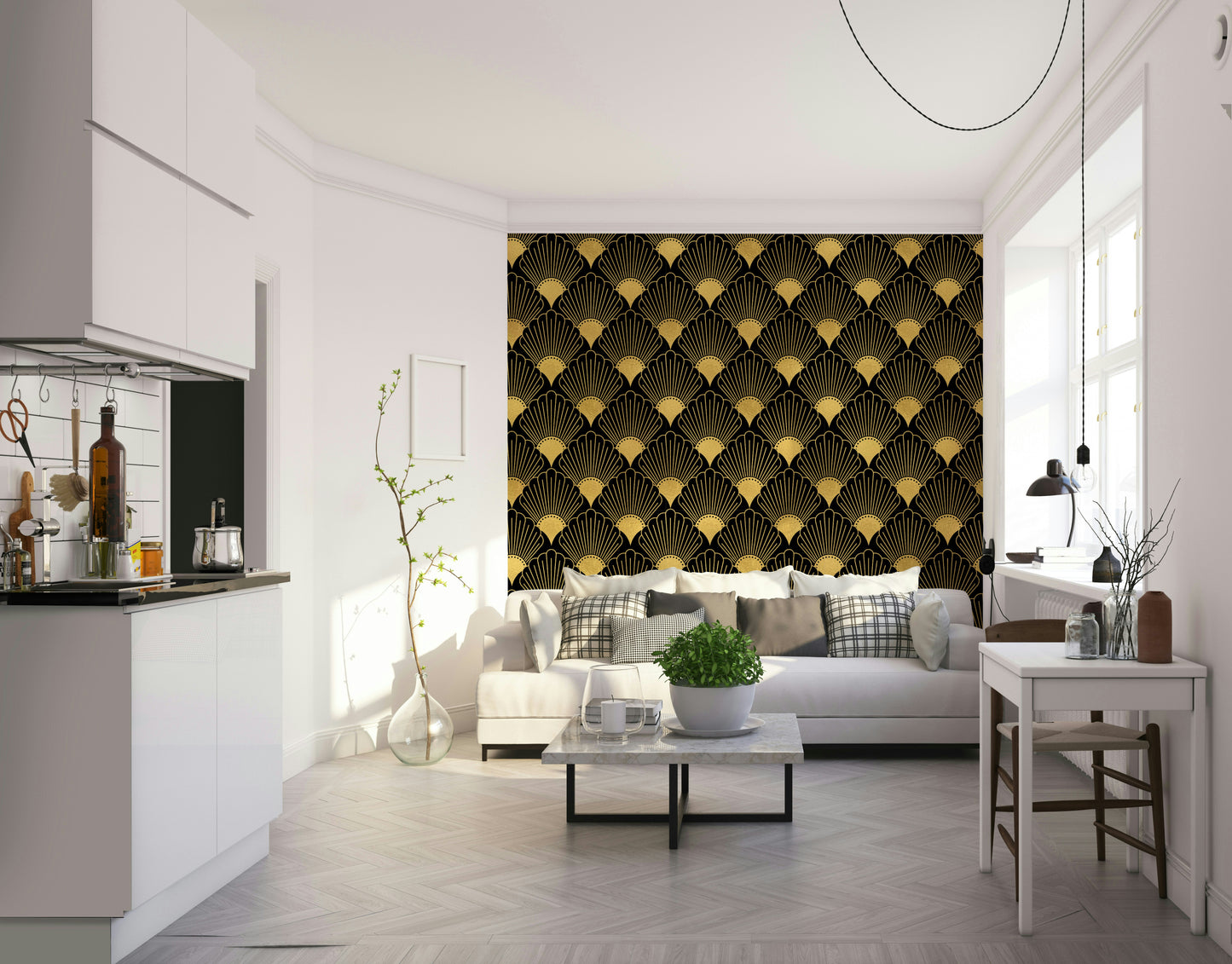 luxurious gold and black design


