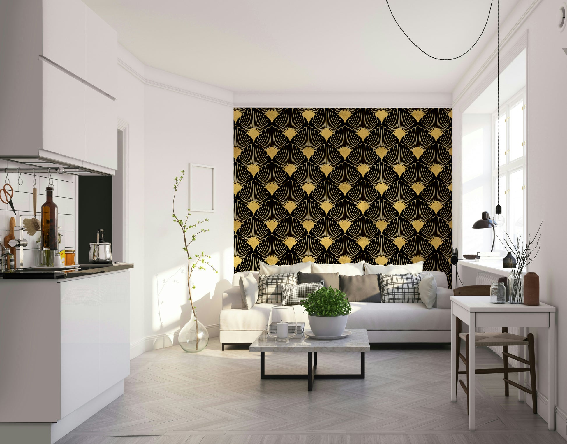 luxurious gold and black design

