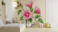 hibiscus hues wall mural

