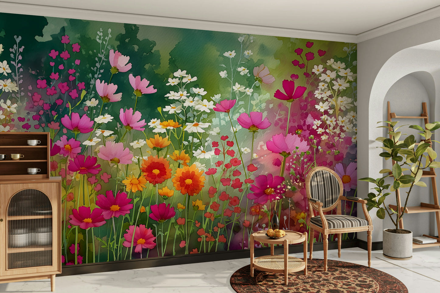 watercolor flower painting for walls

