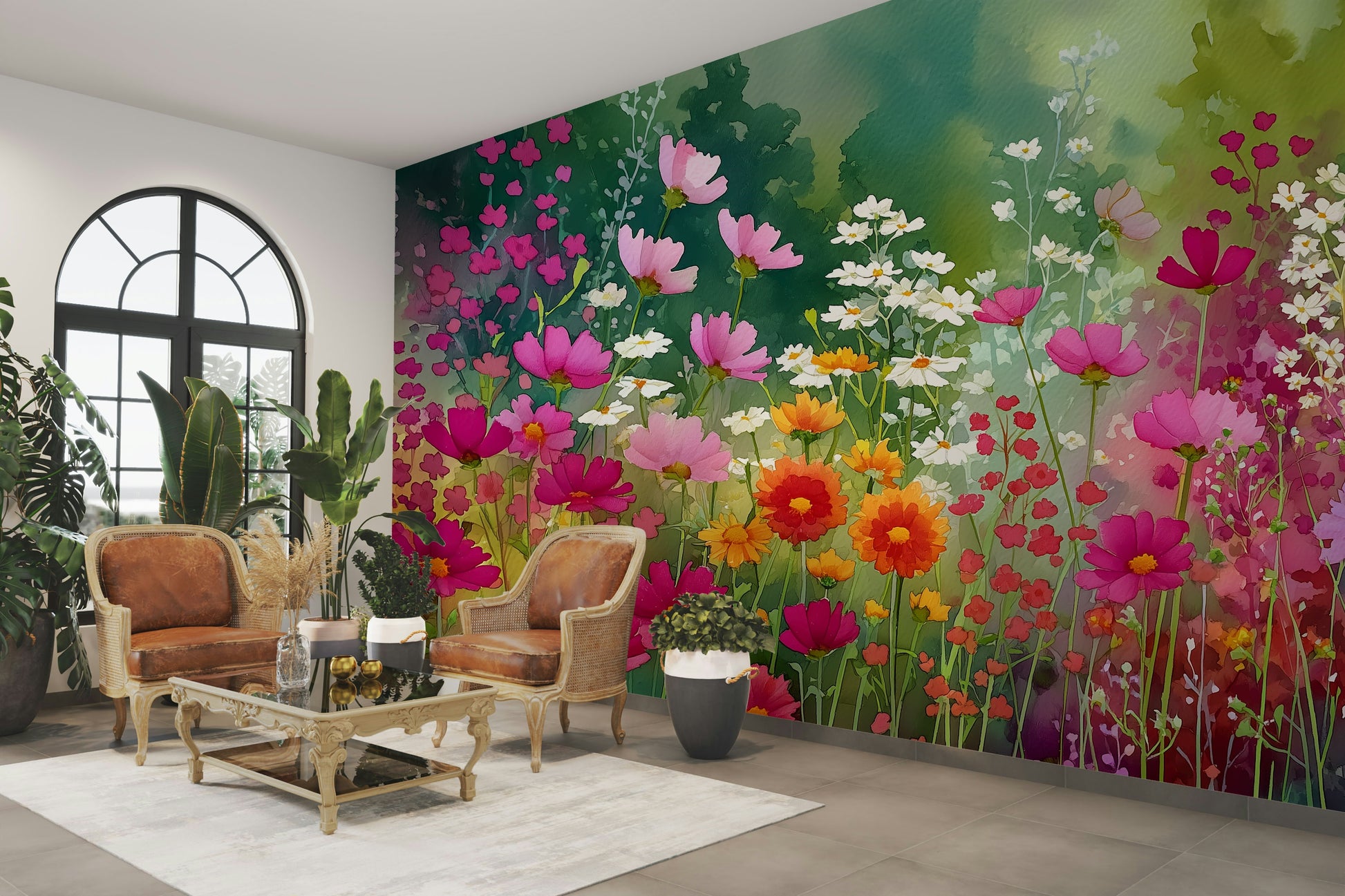 artistic watercolor wildflowers

