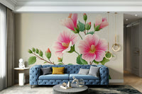 large-scale flower art for walls

