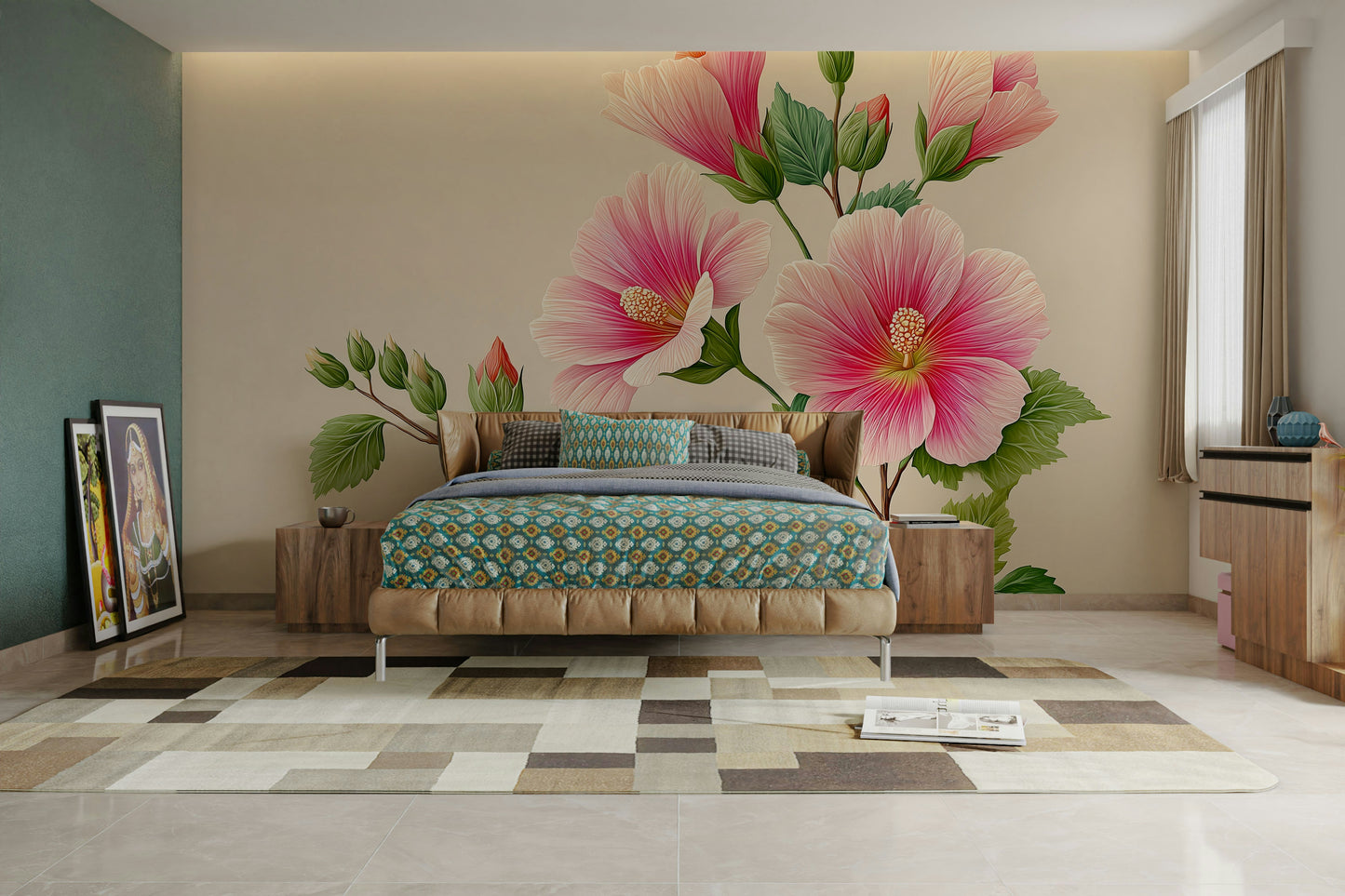 vibrant hibiscus flowers design

