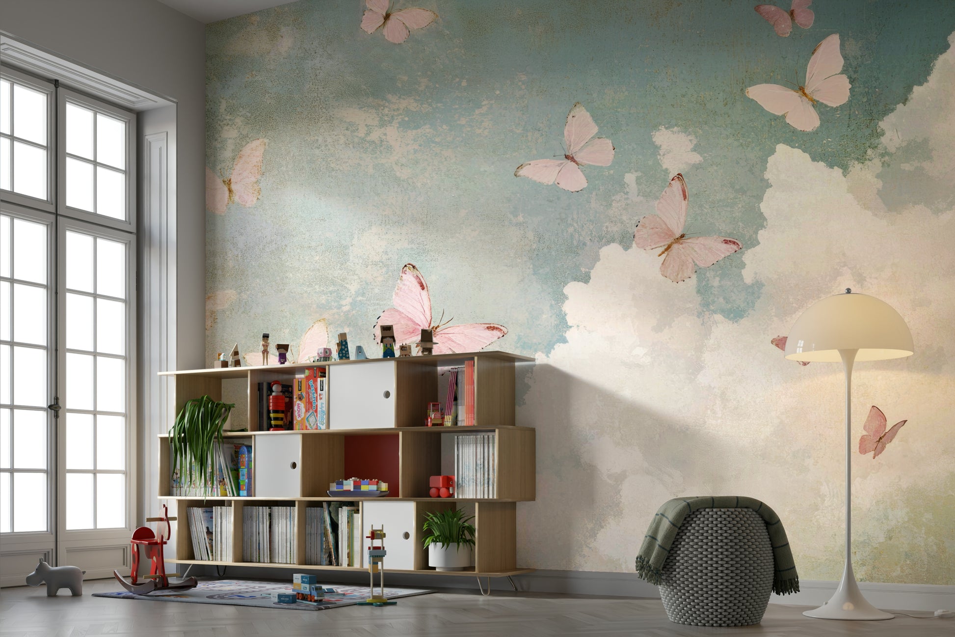butterfly dreams wall mural

