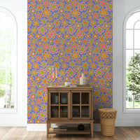 The background of the design is green or purple.

