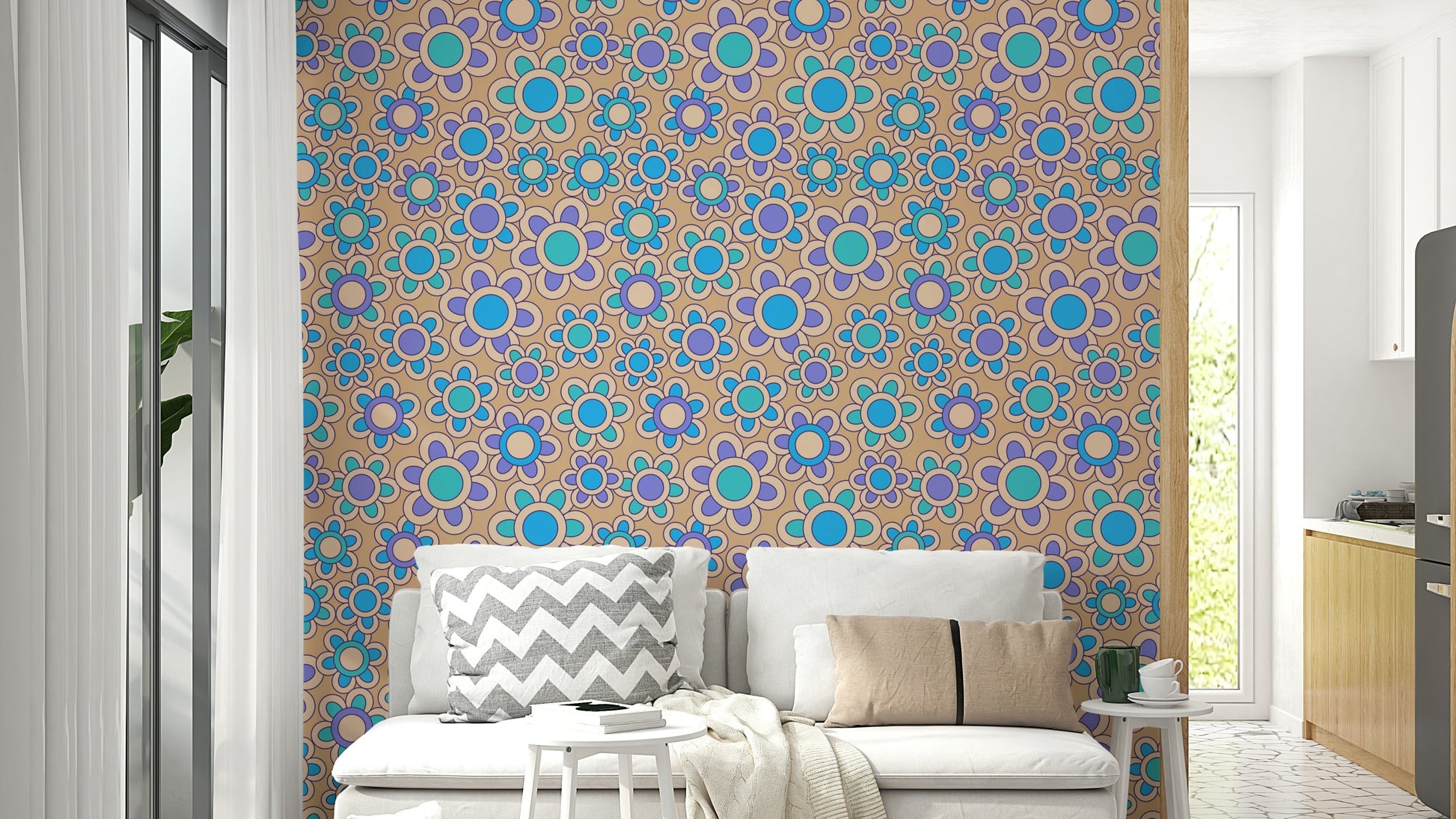 The background of the design is a beige or neutral color.

