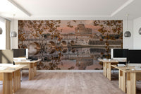 The bridge has multiple stone arches.

