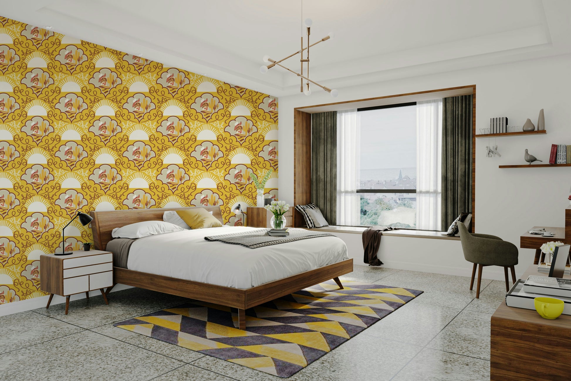 The overall aesthetic is a fun, Wild West scene.

