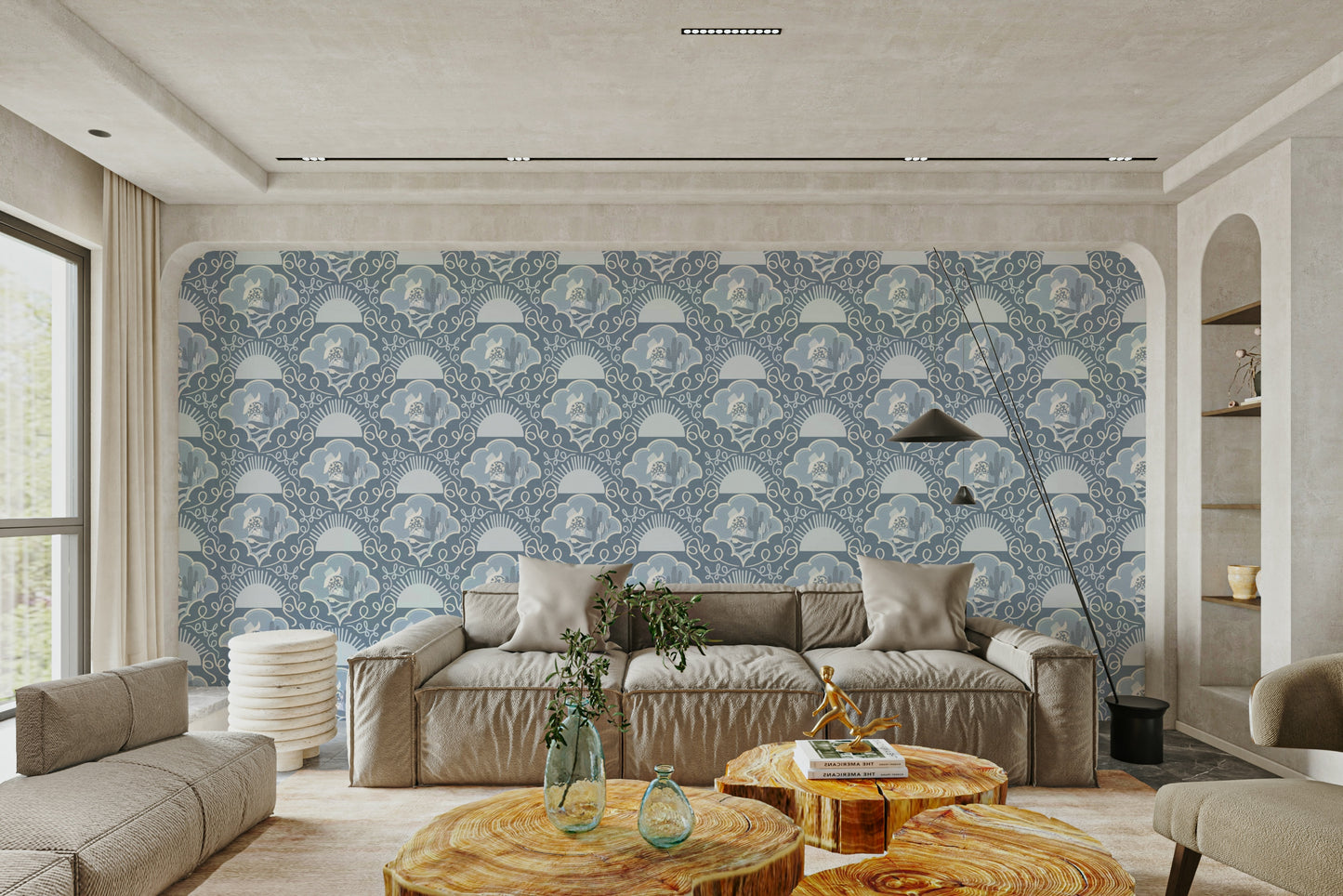 The image is for boho or contemporary interiors.

