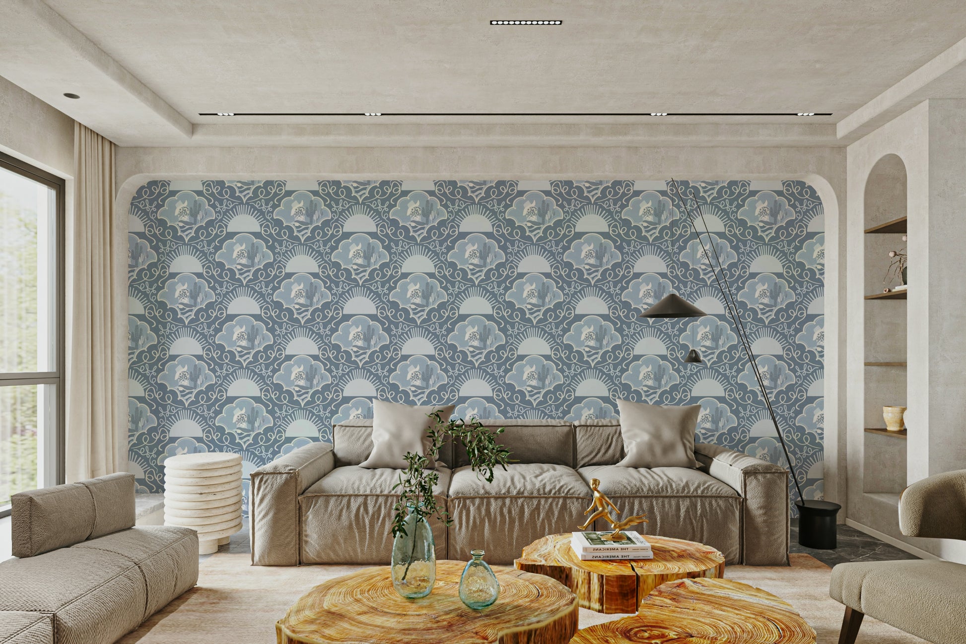 The image is for boho or contemporary interiors.

