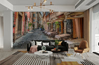 Classic Roman architecture is in the background.

