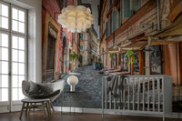 The cafe has outdoor tables and chairs.

