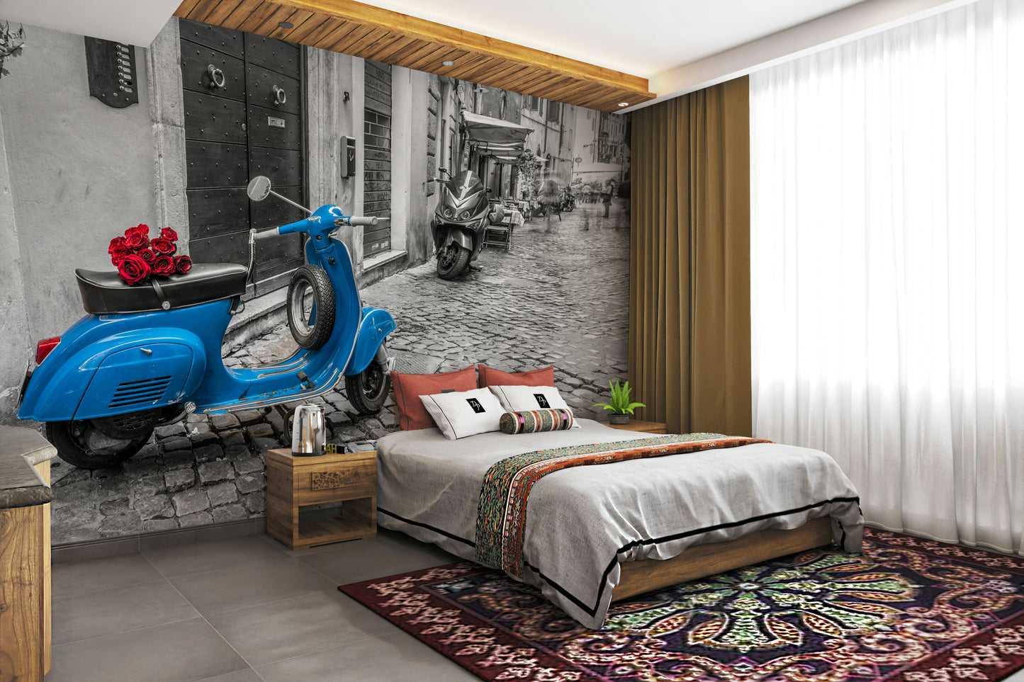 The mood is peaceful and nostalgic.

