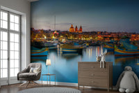 The mural gives a feeling of being on vacation.

