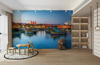 The scene is lively and full of color.

