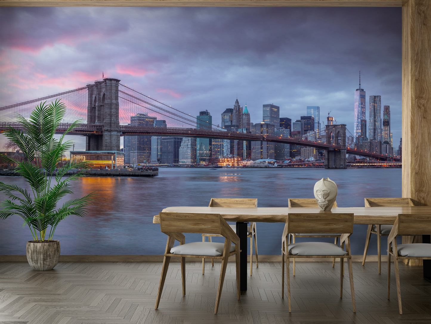 The urban landscape appears vast and quiet.

